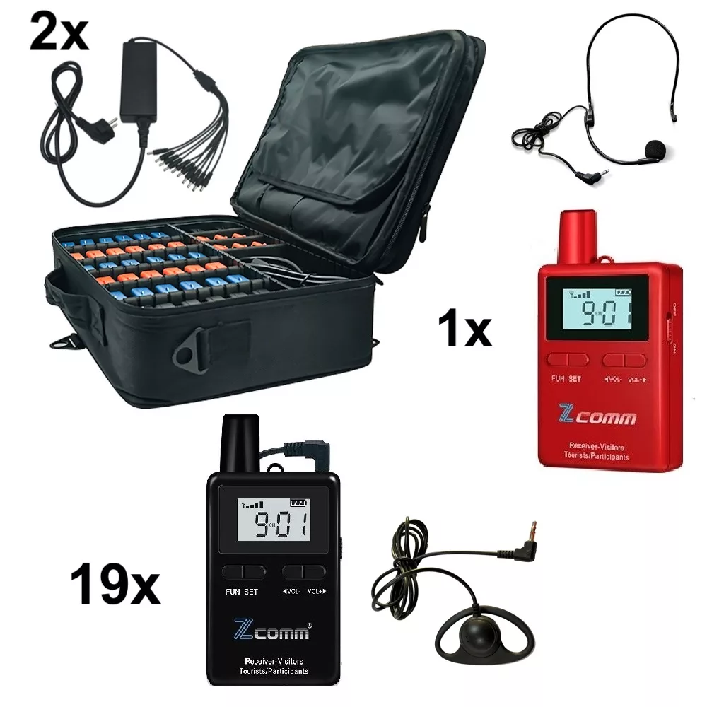 Zcomm Wireless Tour Guide System Set