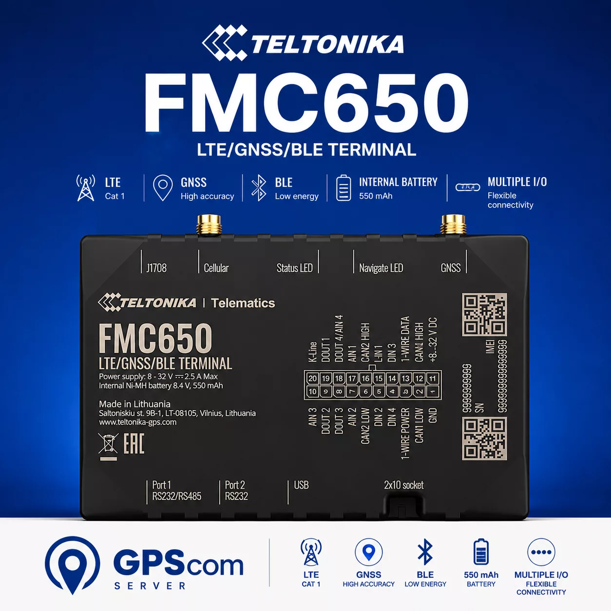 Teltonika FMC650 Professional GPS Tracker