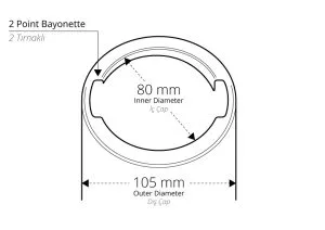 Fuel neck type dimensions