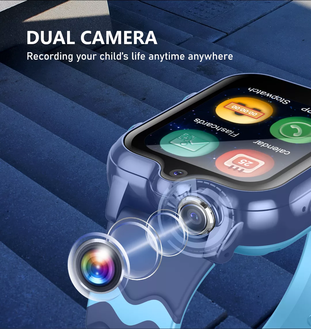 Wonlex KT18 Android 8.1 4G παιδικό smartwatch με 2 κάμερες / GPS/ SOS/ βιντεοκλήση- WiFi- Bluetooth (ροζ χρώμα)