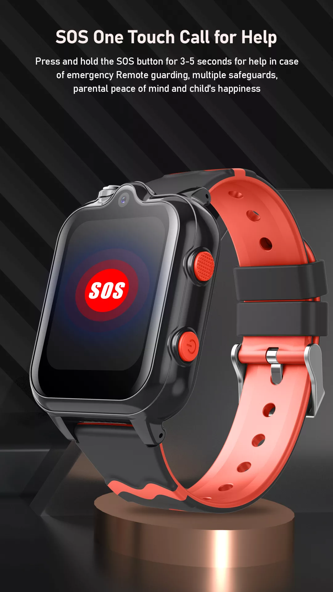 Wonlex KT18 Android 8.1 4G παιδικό smartwatch με 2 κάμερες / GPS/ SOS/ βιντεοκλήση- WiFi- Bluetooth (ροζ χρώμα)