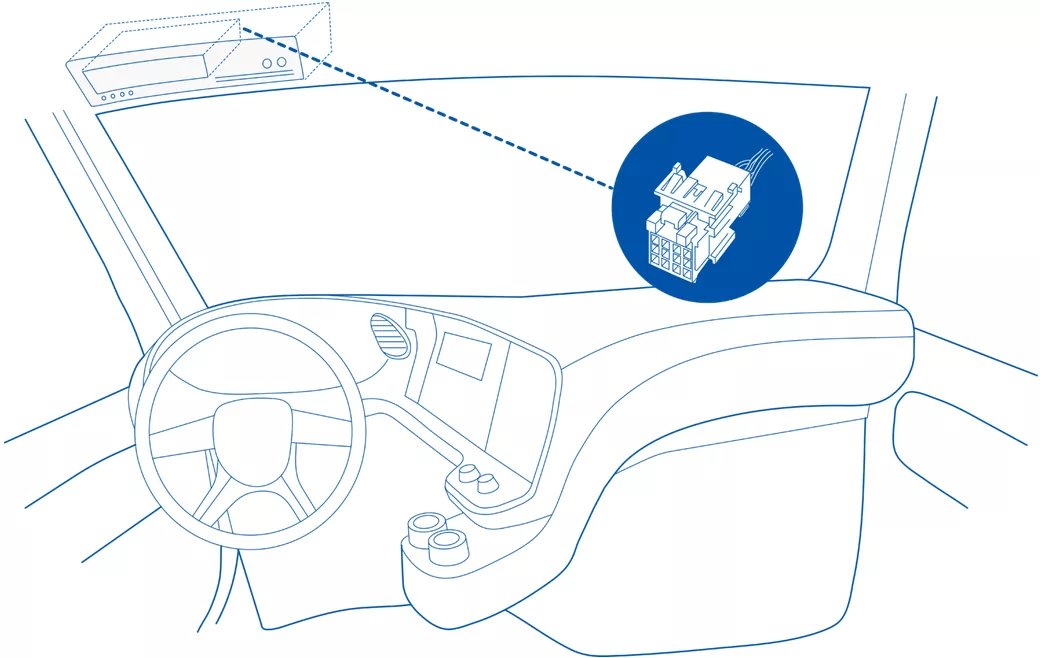 Mercedes Actros MP5 FMS Plug Location
