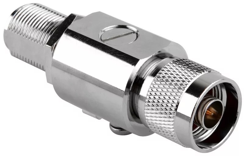 Coaxial lightning surge protector