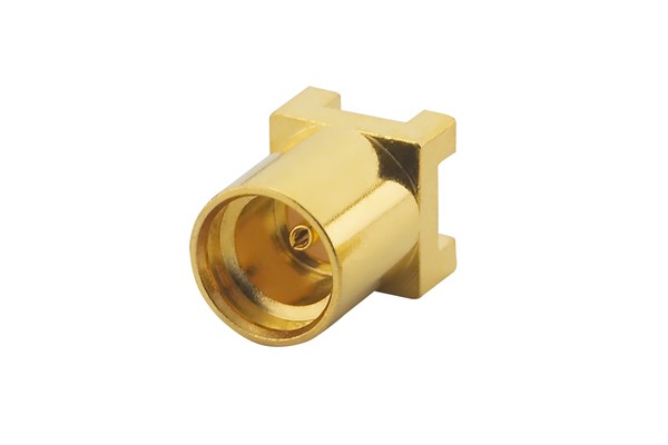 MMCX Straight PCB Mount Jack Gold 50Ω