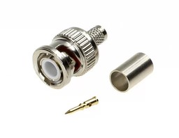 BNC αρσενικό crimp connector για καλώδιο LMR240