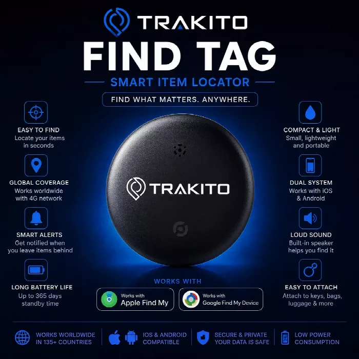 TRAKITO™ FIND TAG DUAL Smart item locator