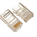 Βύσμα RJ-45 male Cat5e διάφανο συσκευασία 50τμχ