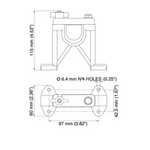 Glomex RA 119 STAND-OFF βάση απο ενισχυμένο νάυλον για SSB κεραίες και προεκτάσεις.