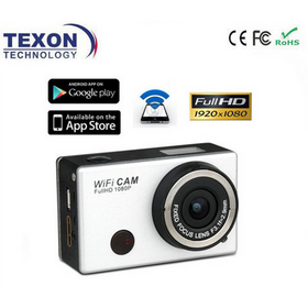 Texon TE-887HDWB Sport Action Wi-Fi Camera σε μαύρο χρώμα.