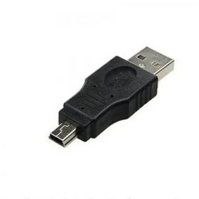 Προσαρμογέας Μετατροπέας USB 2.0 Type A Male to Mini USB B 5 Pin Male (Μαύρο) (OEM)