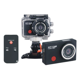 Texon TE-887HDWB Sport Action Wi-Fi Camera σε μαύρο χρώμα.