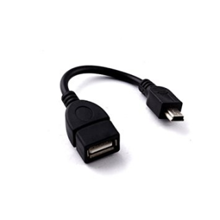 Καλώδιo usb 2.0 A θηλυκό σε mini usb αρσενικό σε μαύρο χρώμα με μήκος 30cm