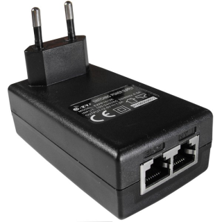 12V - 2.5A Power Supply + PoE Injector LEDs - Wallplug
