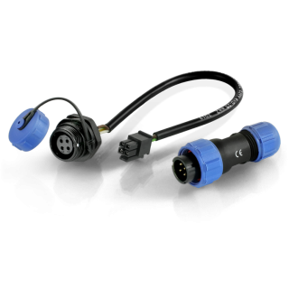 Outdoor power socket & plug - 4 PIN set (pin and input/output)