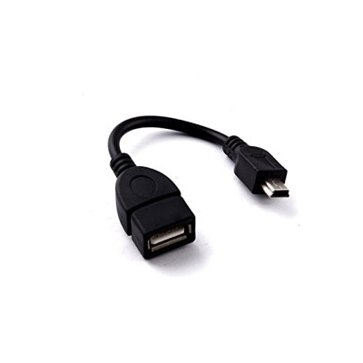 Καλώδιo usb 2.0 A θηλυκό σε mini usb αρσενικό σε μαύρο χρώμα με μήκος 0.5M.