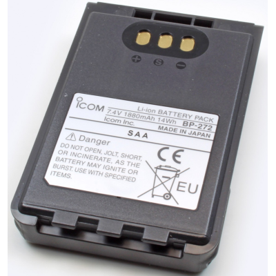 ICOM BP-272 7.4V 1880mAh Li-Ion Γνήσια μπαταρία για πομποδέκτες ICOM ID-31A & IC-91A.