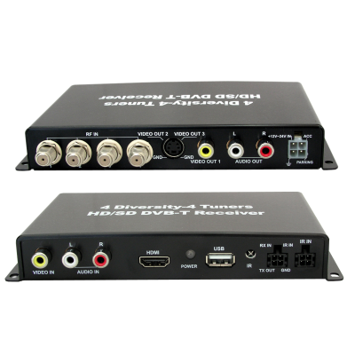 Τηλεόραση αυτοκινήτου MPEG-4 HD, με 4 δέκτες, θύρα USB- HDMI και άριστη λήψη (DTR-1313HD)