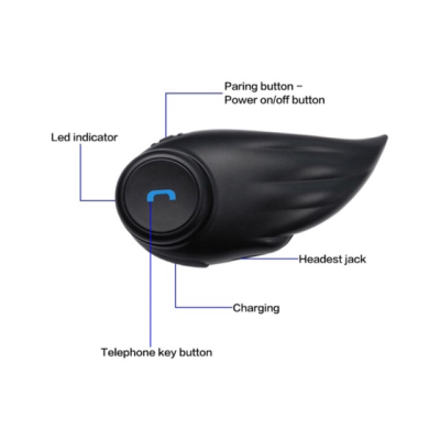 F1 Bluetooth PTT με ακουστικά και μικρόφωνο για κράνος μοτοσυκλέτας