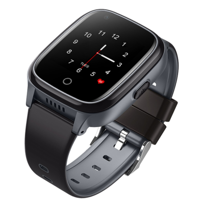 ΚΤ17S 4G smartwatch με πλήκτρο SOS για άμεση βοήθεια Ηλικιωμένων απο απόσταση (Μαύρο-γκρι χρώμα)