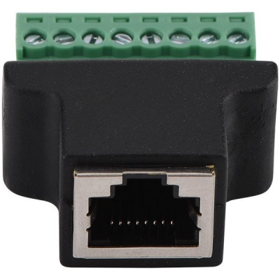 RJ45 Female To 8 Pin Removable Terminal Screw Adapter