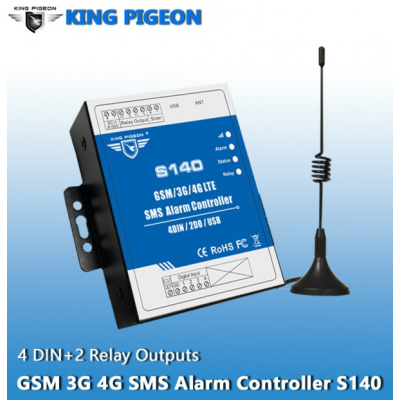 S140 GSM (3G-4G) σταθμός τηλεχειρισμού (4DIN+2DO+USB)
