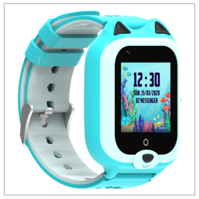Wonlex KT22 Android 4G παιδικό smartwatch με θερμόμετρο, κάμερα, βιντεοκλήση, GPS,σύνδεση σε WiFi -τυρκουαζ χρώμα