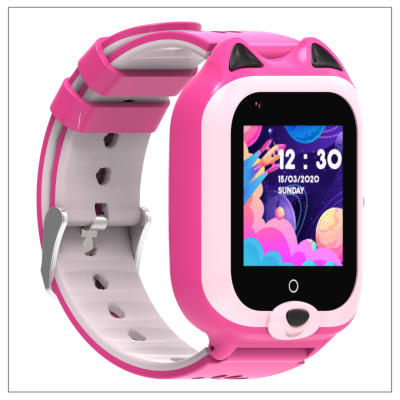 Wonlex KT22 Android 4G παιδικό smartwatch με θερμόμετρο, κάμερα, βιντεοκλήση, GPS,σύνδεση σε WiFi -ροζ χρώμα