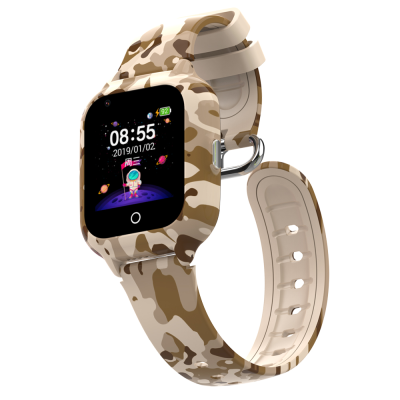 Wonlex KT22s Android 4G παιδικό smartwatch με κάμερα - βιντεοκλήση- GPS - σύνδεση σε WiFi -Brown camo