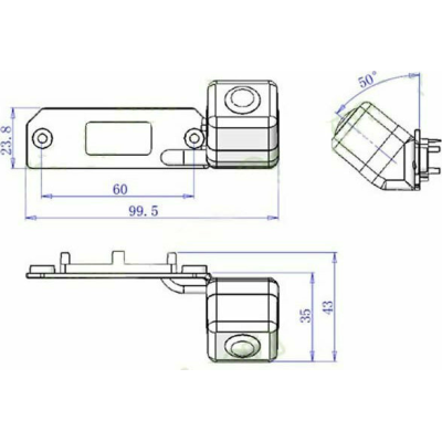 VW-Skoda κάμερα παρκαρίσματος (RC-3848)