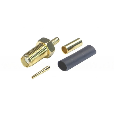 SMA female connector, crimp type, RG174