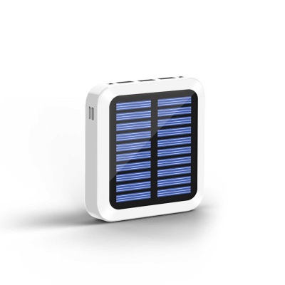 Solar Power Bank (5000mAh) λευκό χρώμα