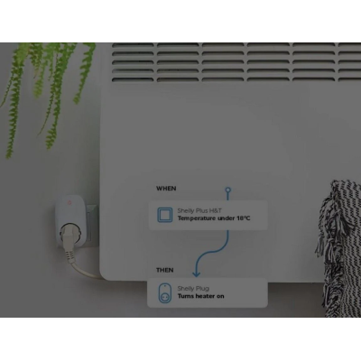 Shelly Plus H&T Αισθητήρας Smart WiFi Θερμοκρασίας & Υγρασίας, Αυτονομία 1 Έτος , Επαναφορτιζόμενος
