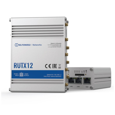 Teltonika RUTX12 Industrial Grade 2x 4G LTE (Cat6) Dual SIM Router