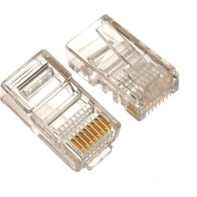 Βύσμα RJ-45 male Cat5e 50τμχ Διάφανο