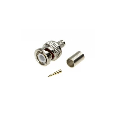 BNC αρσενικό crimp connector για καλώδιο LMR240