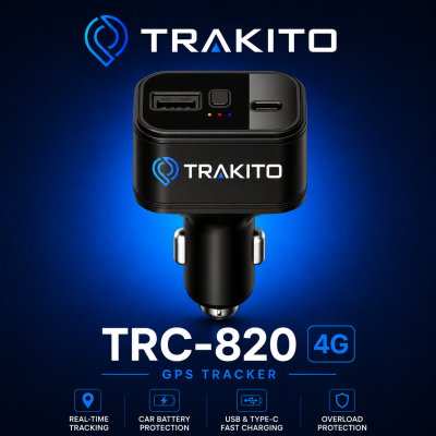 TRAKITO™ TRC-820 4G GPS Tracker με ενσωματωμένη SIM & 1 μήνα ΔΩΡΕΑΝ συνδρομή